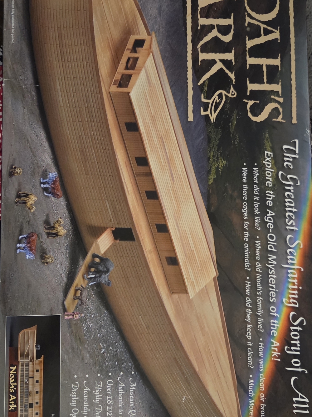 Noah's Ark Wooden Playset Toy - Natural Wood